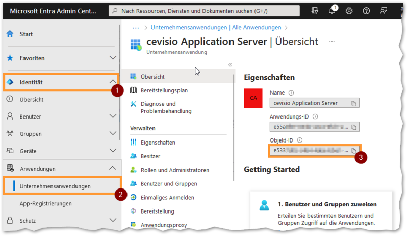 Datei:S365 App-Registrierung Objekt-ID Unternehmensanwendung.png