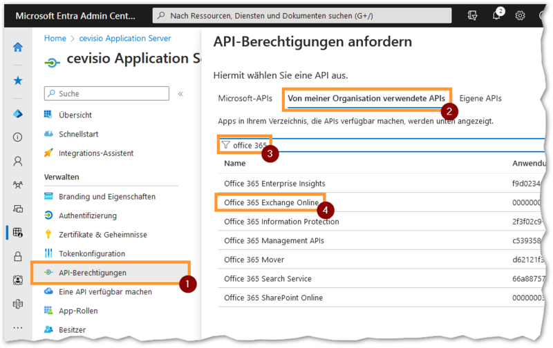 Datei:MS365 App-Registrierung API Berechtigung1.png